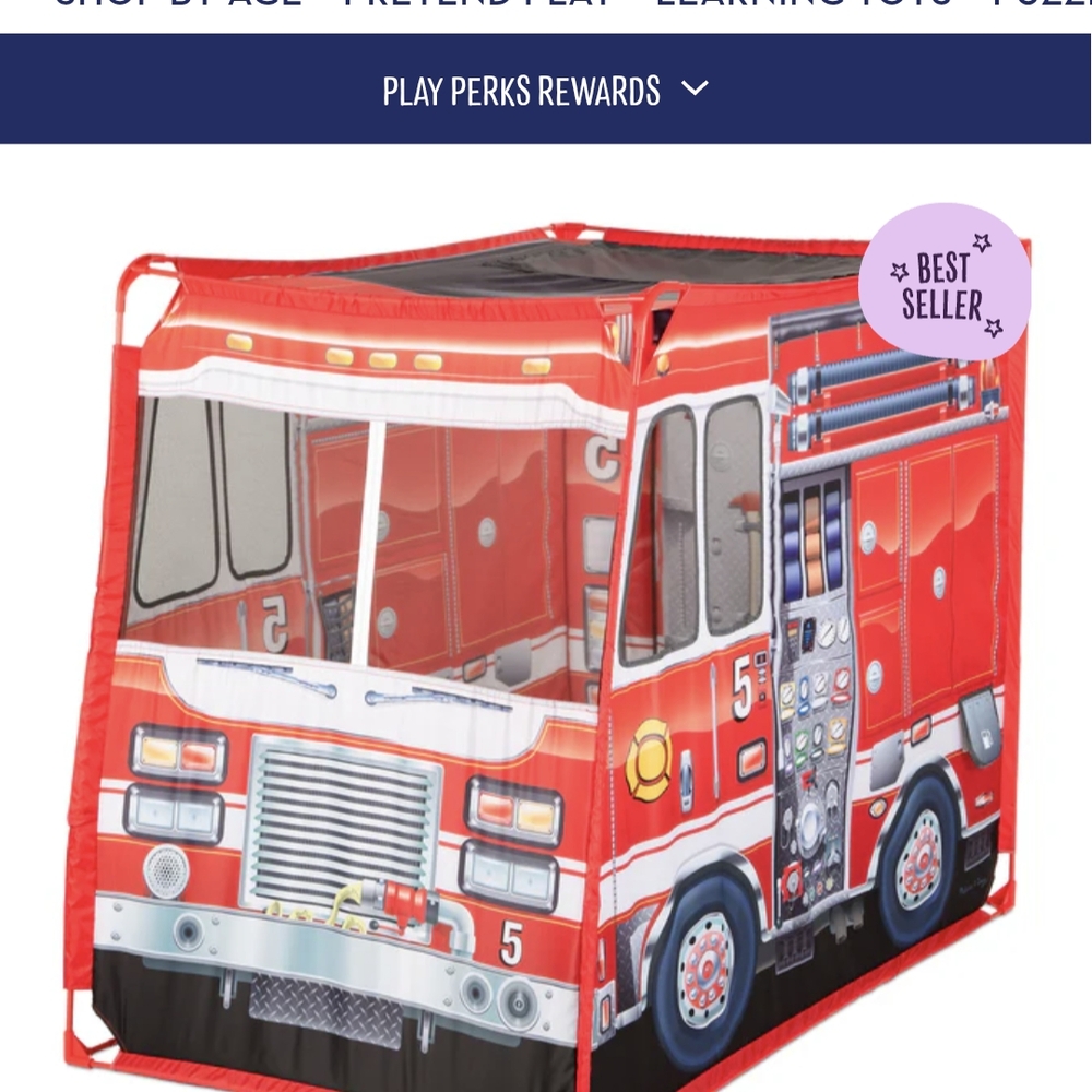 Fire Truck Play Tent